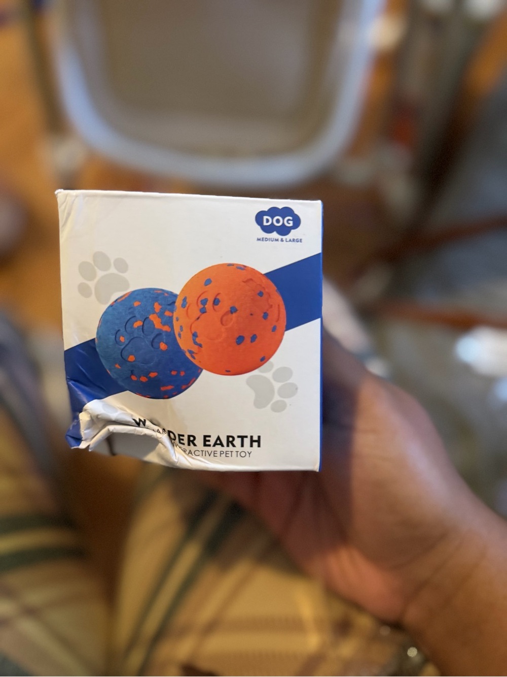 Brand Orange & Blue Interactive Dog Ball Toy
